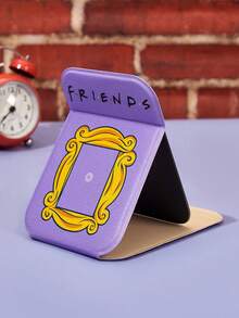 FRIENDS X POKOJA LAND 1pc Portable Foldable Mirror, Fashionable Cartoon Prints, Clear And High-Definition Reflection, Touch Up Your Makeup Anytime, Anywhere, Suitable For Women And Girls, Stylish And Practical - Multicolor - View 9