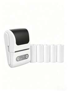 Teckwe 1-Pack Portable Mini Thermal Label Printer & Paper Bluetooth Portable Home Receipt Printer Ink-Free Thermal Printing Create Labels Anytime And Anywhere A Thoughtful Gift For Family And Friends 1200mAh Battery - Multicolor - View 7