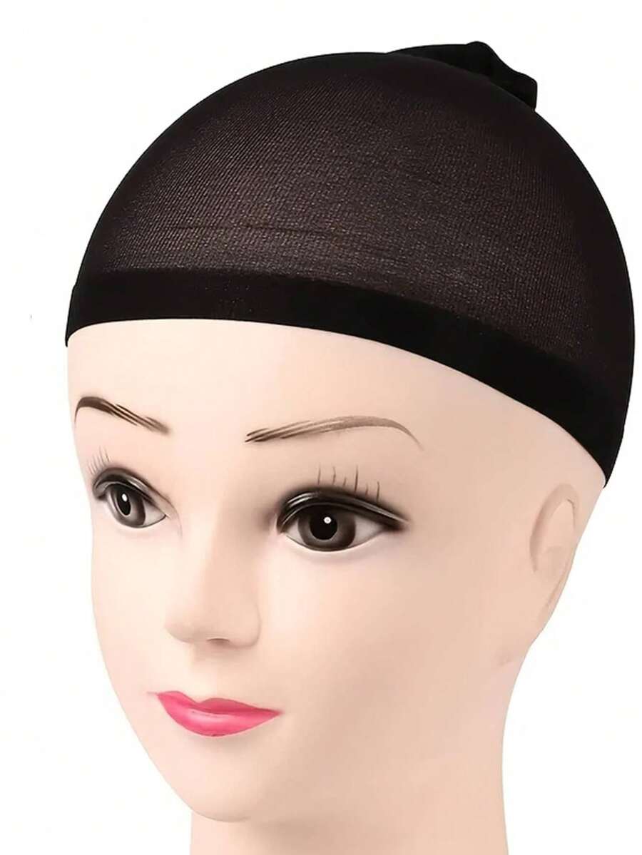 2pcs Invisible Wig Cap Cosplay Wig Head Net High Elasticity New Thin Full Head Coverage Anti-Slip - Black - View 1