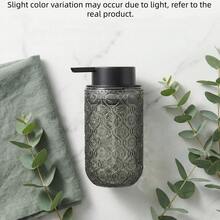 1件復古風泡沫玻璃皂液器－啞光黑壓頭，適用於浴室與廚房裝飾 - 均碼 - 查看 9