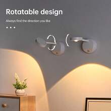 1pc Wall‑Mounted Rechargeable Decor Spotlight,Adjustable Brightness 3 Color Modes Accent Lamp,Display Light For Highlight Paintings,Photos,Ornaments Decoration - Motion Sonsor - View 4