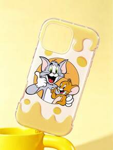 TOM & JERRY X SHEIN Funda de teléfono móvil con estampado de animales lindos, adecuada para iPhone 11 - 17 Pro Max - Multicolor - Ver 6