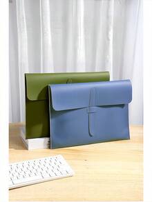 1 A4-Sized Leather Portable Classic Business File Folder. File Organizer. Lightweight And Slim. Professional Office Use. Household Use. Business Trip. - Multicolor - View 4