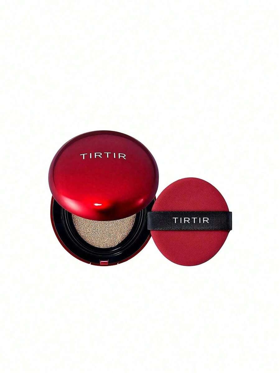 TIRTIR Mask Fit Red Cushion 21W Ivory 18 G – High Coverage Long-Wear Finish, Smudge-Proof For All Skin Types, Radiant Semi-Matte Glow, Ideal For Busy Lifestyles, Daily Makeup Essential, Breathable Feel - 21W Natural Ivory - View 1