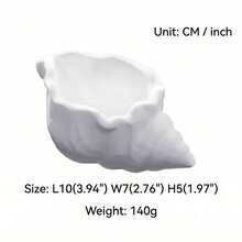 White Shell Conch-Shaped Plate, Small And Exquisite, Can Be Used As Photography Props, Jewelry Storage Or Decorations, Suitable For Birthday Decorations, Performance Accessories, Mother's Day - White - View 7