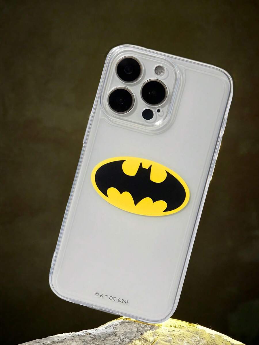 BATMAN X SHEIN Simple Printing Basic Design Phone Case Compatible With Iphone - Clear - View 1