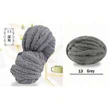 500g 總重(2*250g) 超粗雪尼爾毛線，直徑 2cm DIY 手編織毛線，柔軟厚實的聚酯纖維，適用於毯子、地墊、寵物床、娃娃與手工藝品 - 彩色 - 查看 22