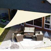 Shadow Sail From Polyester, Water-Resistant And Uv-Blocking 98%, Suitable For Garden, Pool, And Outdoor Camping, Includes Installation Ropes For Diy - Multicolor - View 5