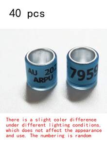 40 New 2026 Pigeon Ankle Bands With Numbers And Letters, Inner Diameter 8mm, Made Of Aluminum Alloy And Plastic, Pet Bird Parrot Pigeon Identification Ankle Bands (Warm Reminder: It Is Best To Wear Them Within 7 Days After Birth) - View 3