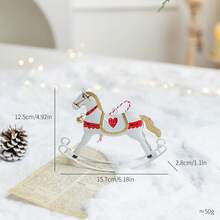復古鐵製搖搖馬聖誕裝飾品 手工做舊特洛伊吊飾 聖誕樹裝飾 - 多色 - 查看 5