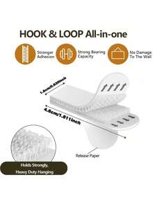 12PCS Removable Picture Hanging Strips Adhesive Replacement For Frame Outlet Remote Hook Damage Free Reusable Home Bathroom Hanging Tool - 1.6*4.6 - View 14
