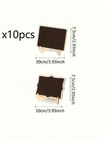 10Pcs Mini Chalkboard Signs Stand Display Blackboard Message Board Small Easel Tabletop For Wedding Props Home Decor Crafts Writing Drawing Party Favor Rustic Style - multicolor - View 8