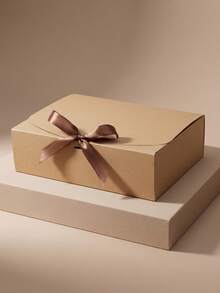 10PCS Brown Gift Box With Lid & Ribbon, Bridesmaid Proposal Box, Gift Packaging For Wedding, Birthday, Baby Shower, Valentine's Day, Graduation, DIY Craft, Cosmetic Storage, Party Decor Box - Brown - View 8