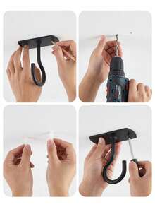 Multi Functional Hook Strong Load-Bearing Ceiling Hook, Used For Hanging Flower Pots, Decorative Plants, Lighting Fixtures, Bird Feeders, Easy To Install Hardware Hook Set, Suitable For Gardens And Homes, Garden - Hook Up - View 3
