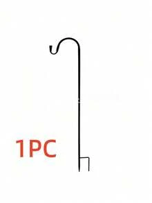 1 Set Adjustable Rust-Proof Shepherd's Hook, Suitable For Outdoor Yard & Garden Stands, Hanging Baskets, Bird Feeders - Black - View 14