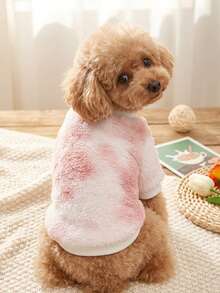 PETSIN 1件裝寵物貓/狗用毛絨保暖舒適橘色紮染時尚領結 - 彩色 - 查看 2