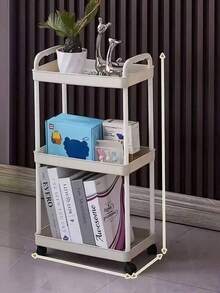3/4 Tier Mobile Cart With Wheels - Multi-Functional Storage Trolley, Rolling Storage Shelf, Durable Plastic Construction, Easy Assembly, No Tools Required, Space-Saving Storage Rack, Suitable For Kitchen, Bathroom, Office, Bedroom, Bookshelf - Car Storage Rack/Black - View 14