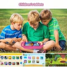 Tablet Edukasi Anak 7 inci, 4GB+64GB, Quad-Core 1.3GHz, Android 13, Layar IPS HD 1024x600, Kamera 2MP+2MP, Kontrol Orang Tua WiFi, Bahan ABS Silikon, Aksesoris Lengkap Termasuk - MultiWarna - View 6