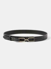 MOTF PREMIUM PRE BLACK SPLICING LINE FASHION BELT - Black - View 2