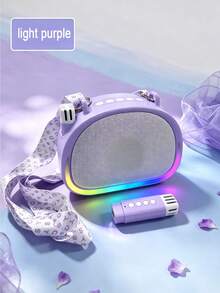 Teckwe RGB Light Portable Strap Bluetooth Karaoke Speaker With Clip On Microphone For Teacher Tour Guide Home Gathering Travel Party Built In Speaker Battery 1200mAh 2 Microphone Batteries 200mAh - View 12