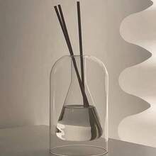 1pc Minimalist Luxury Glass Aromatherapy Diffuser Bottle, Ideal For Aromatherapy, Room Scenting, Home Decor Vase - Style a - View 12