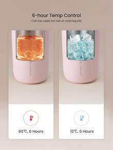 GLOWMODE 10OZ Insulated Stainless-Steel Bottle With Straw & Dual Drinking Options Daily Casual Active Fall Winter Wear - Pink - View 2