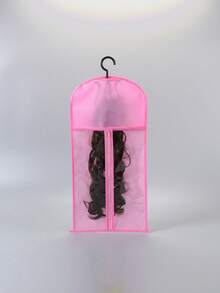 Non-Woven Wig Storage Bag With Clear PVC Window, Waterproof Hanging Wig Pouch, Travel Cosplay Comic Con Wig Organizer Bag - Multicolor - View 10