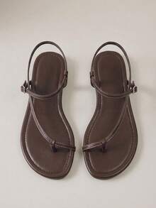 HighSole Women Heeled Sandals Summer - Brown - View 1