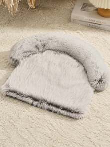 Round Dog Nest, Two Types Of Dogs, Half Circle Pet, Half Circle Low, Half Circle Sofa, Ordinary Scraping Pad, Pet Dog, Long Hair - Multicolor - View 7