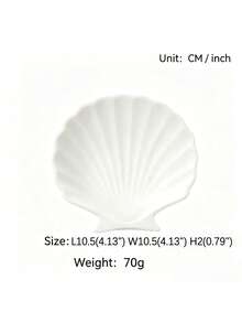 White Shell Conch-Shaped Plate, Small And Exquisite, Can Be Used As Photography Props, Jewelry Storage Or Decorations, Suitable For Birthday Decorations, Performance Accessories, Mother's Day - White - View 3