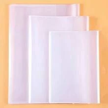 1pc Plastic Book Cover - Transparent PVC Book Cover, Waterproof And Reusable Book Protection Cover, Adjustable Transparent Book Cover Suitable For A4/16K/A5 Laptops, Very Suitable For School, Office And Daily Use, Essential Supplies - A - View 5