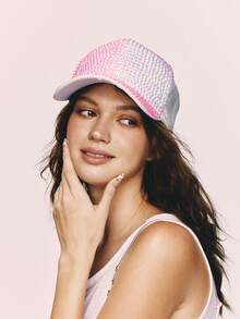 Popjeli Dot Drill Baseball Cap - Beige - View 7