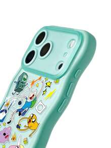 ADVENTURE TIME X SHEIN حافظة هاتف عصرية 2 في 1 بتصميم موجة كنز مغامرة لايف - متعدد الألوان - مشاهدة 4