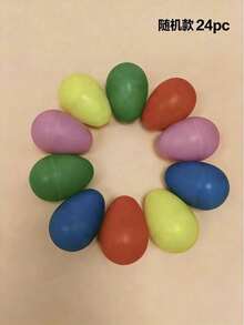 14pcs Maracas Rattle Eggs Set, Plastic Percussion Shakers Musical Instruments, Early Education Rhythm Toys, Easter Party Supplies, Kindergarten Classroom Teaching Tool - Multicolor - View 7