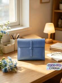 1 A4-Sized Leather Portable Classic Business File Folder. File Organizer. Lightweight And Slim. Professional Office Use. Household Use. Business Trip. - Multicolor - View 1