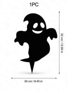 Muroi Mono 1PC Halloween Acrylic Garden Stake, Black Ghost, Jack-O'-Lantern Pumpkin Or Screaming Face Yard Sign With Ground Insert Design, Spooky Outdoor Lawn Decoration For Garden, Yard, Patio, Pathway, Front Porch, Halloween Party And Seasonal Decor - multicolor - View 13