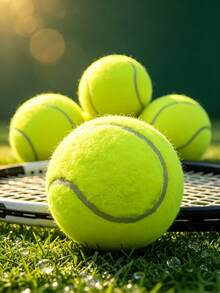High Elastic Training Tennis Balls, Durable Practice Sports Balls With Superior Bounce For Beginner Athletes, Outdoor Court Exercise Equipment, Also Perfect As Tough Chew Toy For Active Dogs, Ideal Gift For Sports Lovers - Green - View 5