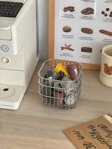 Desktop Cosmetics Storage Basket Ins Style Multi-Purpose Organizer Box For Beauty Makeup Dressing Table Bathroom Washstand Kitchen Must Have Smart Choice - View 5