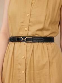 MOTF PREMIUM PRE BLACK SPLICING LINE FASHION BELT - Black - View 9