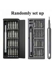 25 In 1 Precision Screwdriver Set, Multifunctional Maintenance Tool, Suitable For Disassembling Mobile Phones And Tablets, Durable Plastic, No Need For Charging - With Various Screw Heads - Silver - View 4