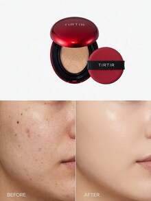 TIRTIR Mask Fit Red Cushion 21W Ivory 18 G – High Coverage Long-Wear Finish, Smudge-Proof For All Skin Types, Radiant Semi-Matte Glow, Ideal For Busy Lifestyles, Daily Makeup Essential, Breathable Feel - 21W Natural Ivory - View 3