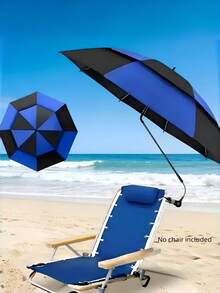360° Adjustable Clip On Umbrella For Beach Chair, Portable Sun Shade With UV Protection, Outdoor Patio Camping Fishing Umbrella, Carry Bag Included - Multicolor - View 7