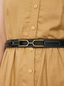 MOTF PREMIUM PRE BLACK SPLICING LINE FASHION BELT - Black - View 1