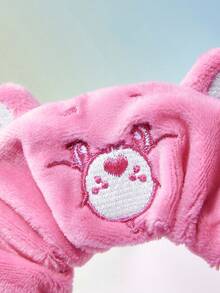 SHEIN X Care Bears 1件裝卡通圖案髮圈，適合日常佩戴，髮帶，情人節 - 粉色 - 查看 5