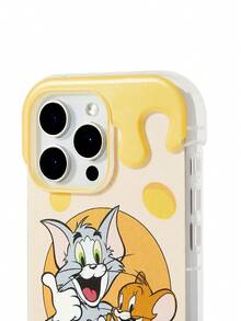 TOM & JERRY X SHEIN Funda de teléfono móvil con estampado de animales lindos, adecuada para iPhone 11 - 17 Pro Max - Multicolor - Ver 4