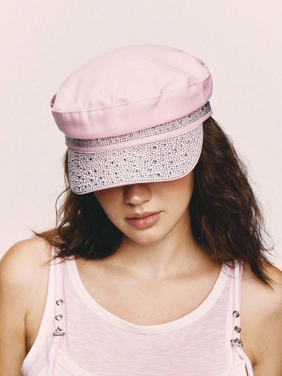 Popjeli Point Diamond Beret - Pink - View 1