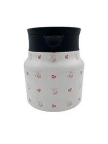 THE POWERPUFF GIRLS X SHEIN 1個 800ml/1000ml 304不鏽鋼長效保溫保冷 防塵蓋 防滑底輕量可重複使用 粉色愛心角色圖案保溫水壺 通勤徒步野餐日常通用熱門補水杯 - 彩色 - 查看 7