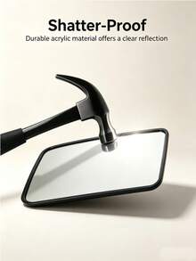 SHEIN One-Piece Car Rearview Mirror, Frame ABS Mirror Acrylic, Child Car Seat Observation Mirror, Baby Rearview Mirror, You Can Look Back To Observe The Bab - Black - View 4