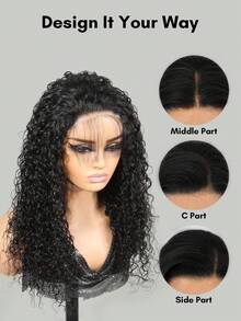 Water Wave Human Hair Glueless Wig With Adjustable Elastic Drawstring 100% Human Hair All Ready Wig Pre-Plucked Hairline Pre Cut 5x5 Lace Closure Wigs For Women Invisible Melt Skin - Natural Black - View 7