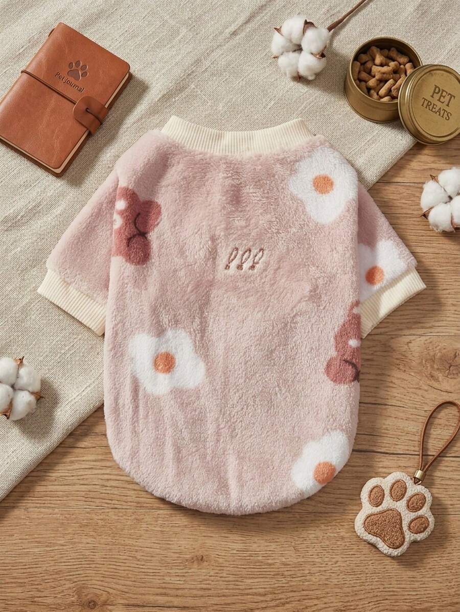 PETSIN 1 Pc Cute Bear Flannel Pet Graphic Warm Pet - Multicolor - View 1